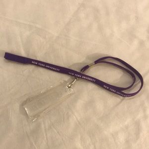 New York University (NYU) lanyard/ID holder